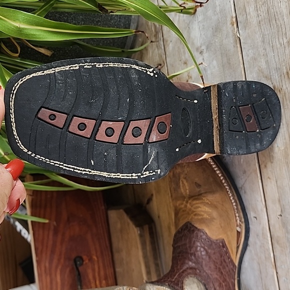 Leather western boots